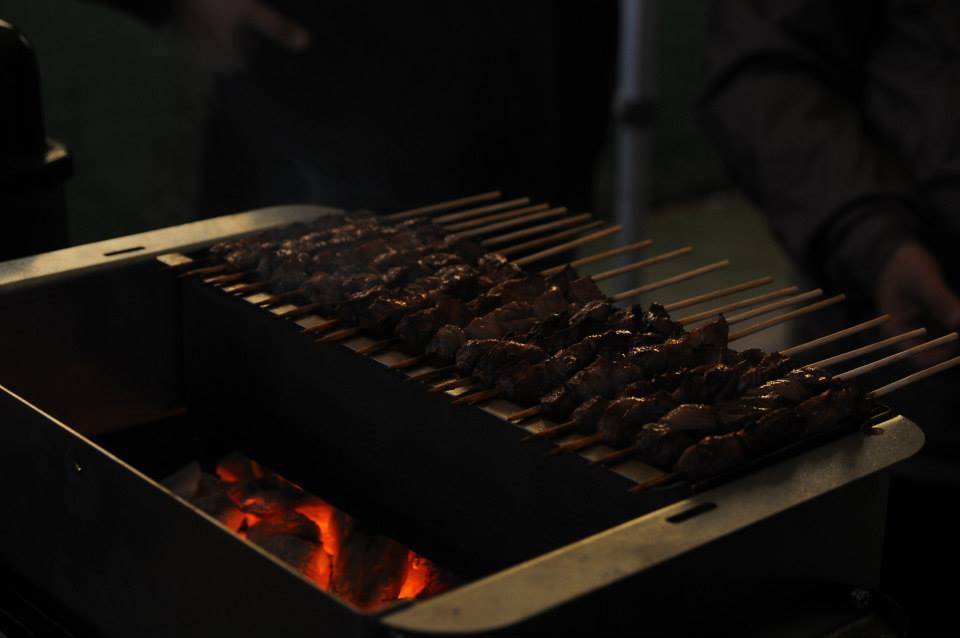 Fornacella canaletta barbecue per arrosticini 80 cm in ferro con testa  27x37 cm piedi staccabili originale Abruzzese 00500027