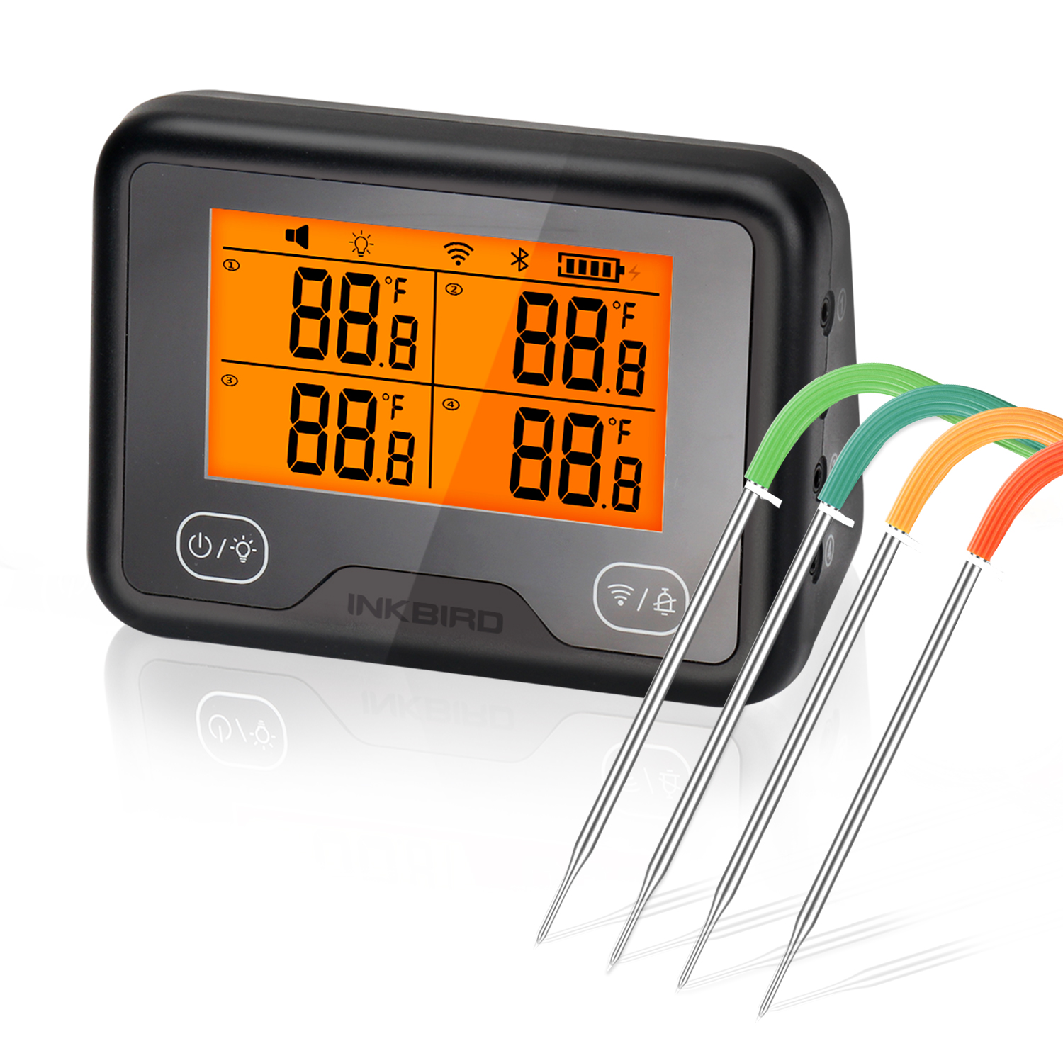 Thermomètre de cuisson Wifi Inkbird IBBQ-4T pour barbecue ou fou 
